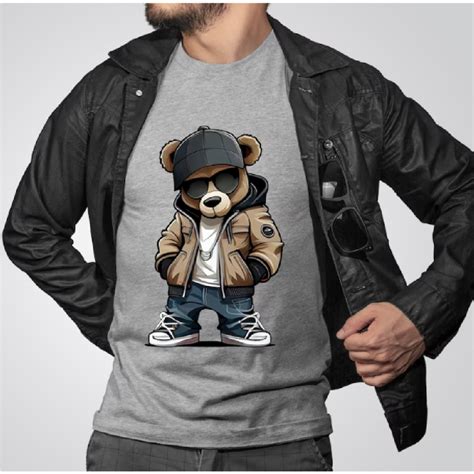 Camiseta Teddy Bear Cool Ursinho Premium Estampada Dft Alta Qualidade