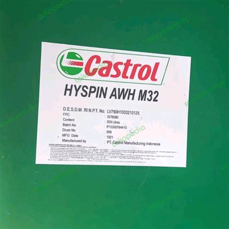 Jual Oli Hidrolik Castrol Hyspin Awh M Jakarta Timur Pt