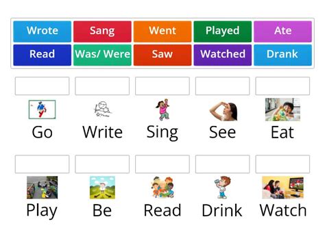 Past Simple Verbs Une Las Parejas