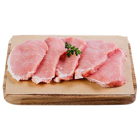 Haggen All Natural Raised In The Usa Thin Cut Boneless Pork Loin Chops 1 Lb Safeway