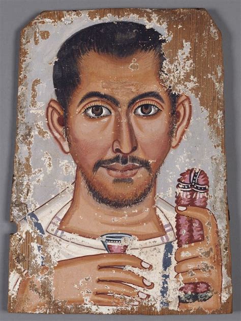 Mummy Portrait Of A Bearded Man Getty Museum Portrait Egypt Art