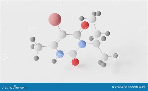 Bromacil Molecule 3d, Molecular Structure, Ball and Stick Model, Structural Chemical Formula ...