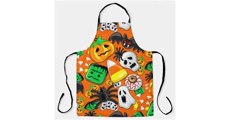 Halloween Spooky Candies Party Apron Zazzle