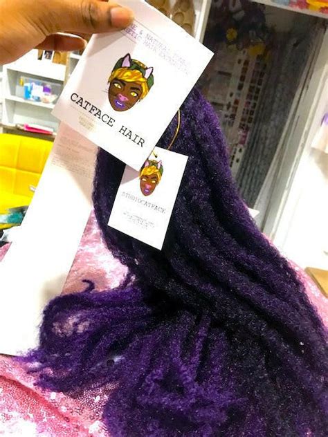 Catface Marley Braid Hair Midnight Purple Ombre Crochet Braids F Catface Hair