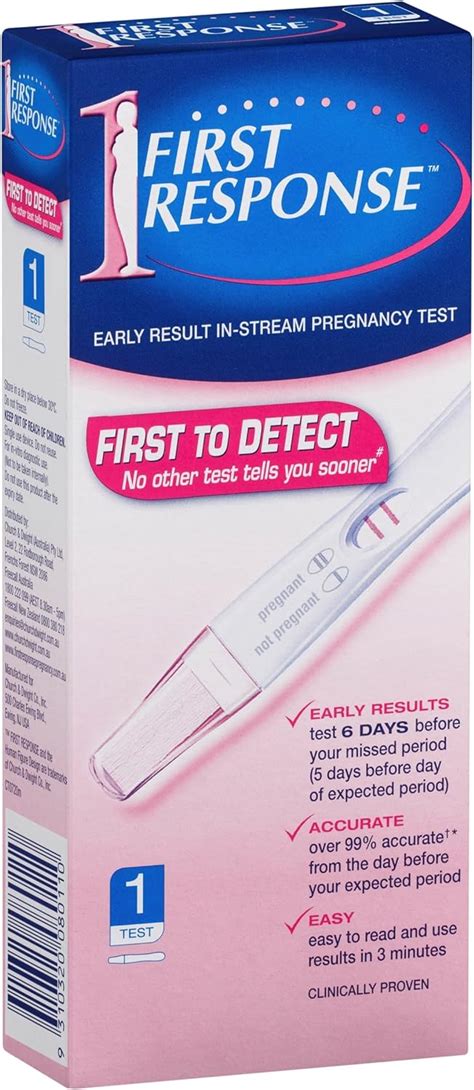 First Response Instream Pregnancy Test Over Accurate Easy To