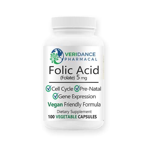 Folic Acid 5mg Veridance Pharmacal