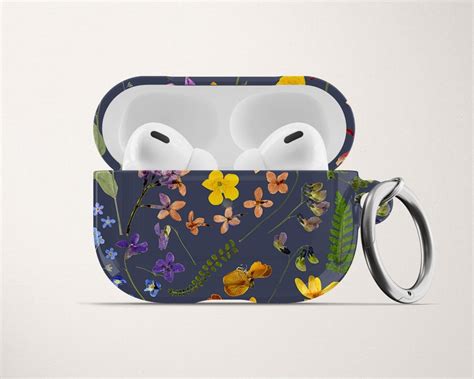 Dark Floral Airpod Case For Airpods Pro Hard Cover With Etsy