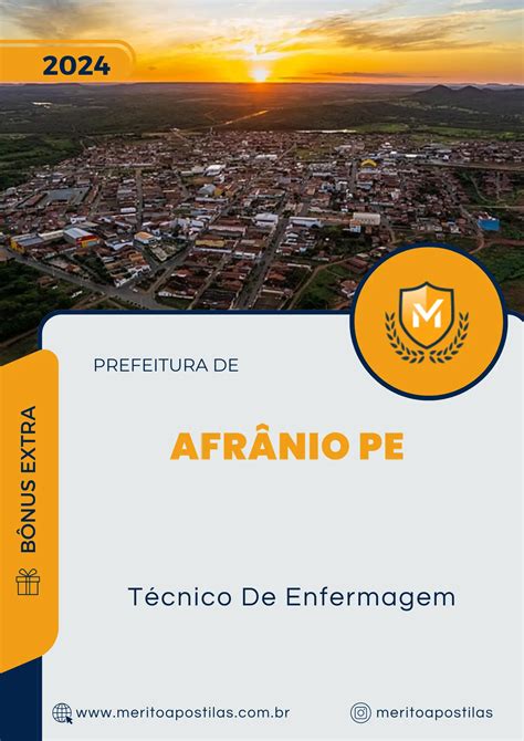 Apostila Técnico De Enfermagem Prefeitura de Afrânio PE 2024 Mérito