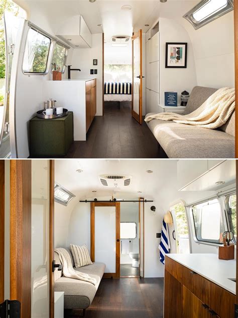 This Airstream Camper Was Updated With A Modern Interior To Create A ...