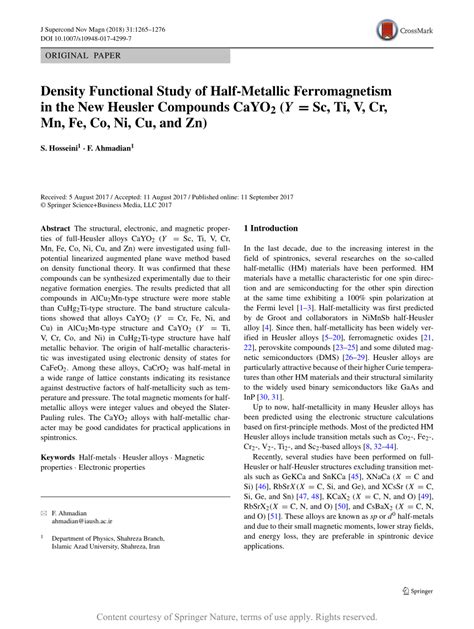 Density Functional Study Of Half Metallic Ferromagnetism In The New