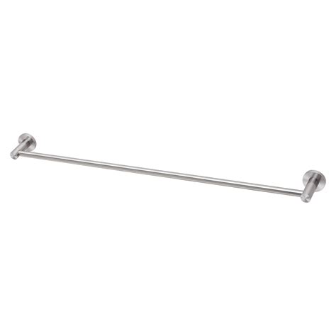 Radii SS 316 Single Towel Rail 800mm Round Plate Phoenix Tapware