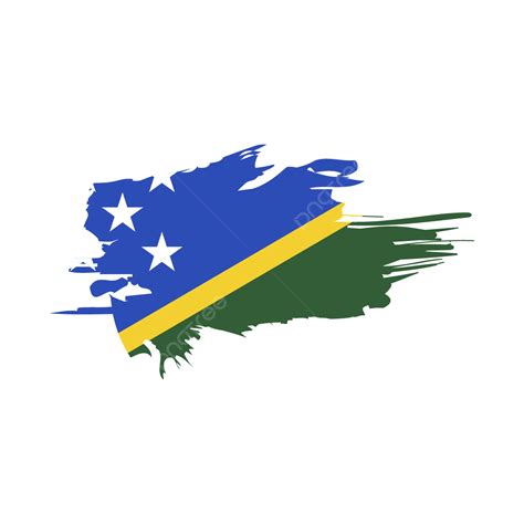 Solomon Islands Flag Brush Stroke Clipart Design Flag Clipart Brush