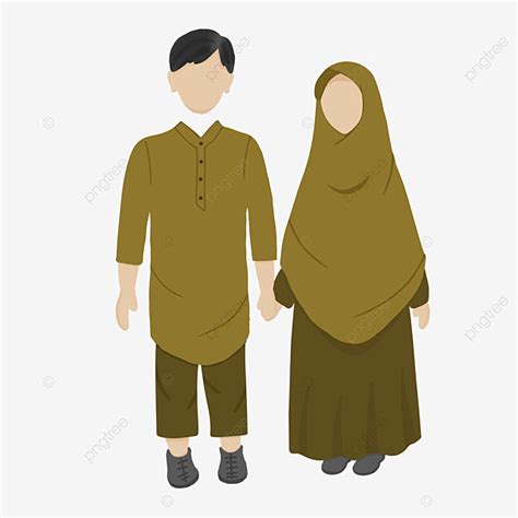 Suami Istri Hd Transparent Ilustrasi Sepasang Suami Istri Muslim