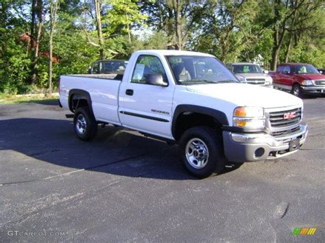 2005 Summit White Gmc Sierra 2500hd Regular Cab 4x4 17547844 Photo 3 Car