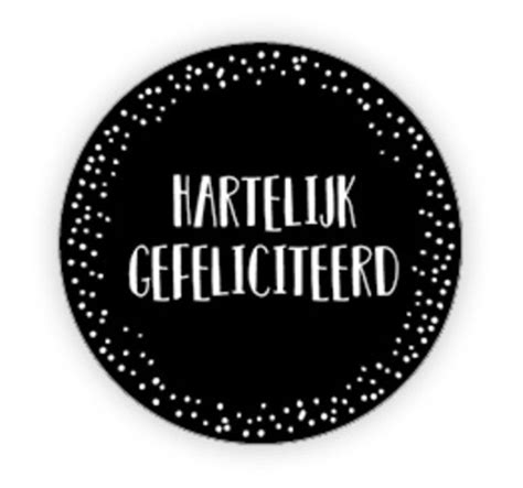 Sticker Hartelijk Gefeliciteerd