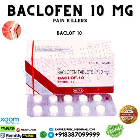 Baclosign Baclofen Tablets Ip Non Prescription Treatment Muscle