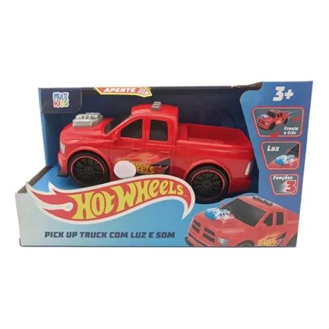 Carrinho Mini Infantil Hot Wheels Pick Up Truck Vermelho Parcelamento Sem Juros