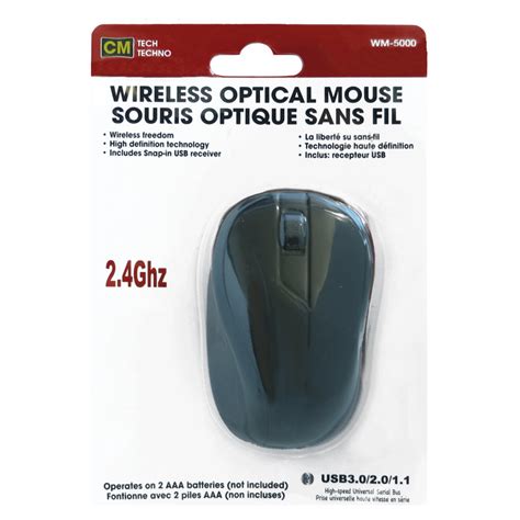 Wireless optical mouse, 2.4Ghz, Black/Grey | Rossy