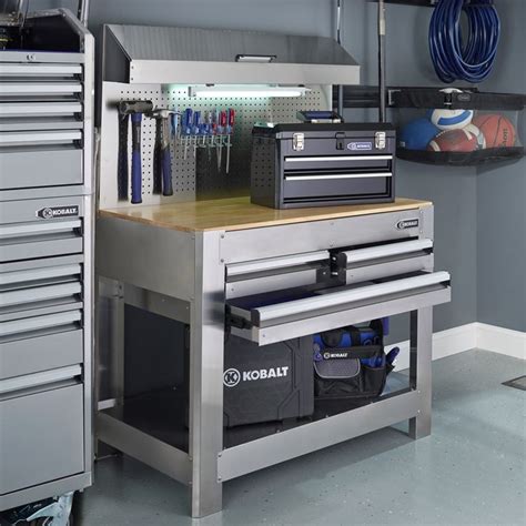 Shop Kobalt 45 In W X 36 In H 3 Drawer Wood Work Bench At Lowes