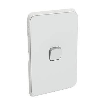 Vivid White Clipsal Iconic Switch Plate Skin Gang Horizontal