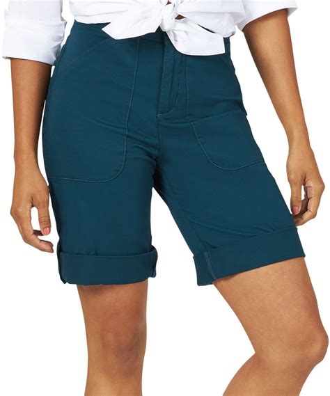 Lee Womens Solid Flex To Go Utility Bermuda Shorts Walmart