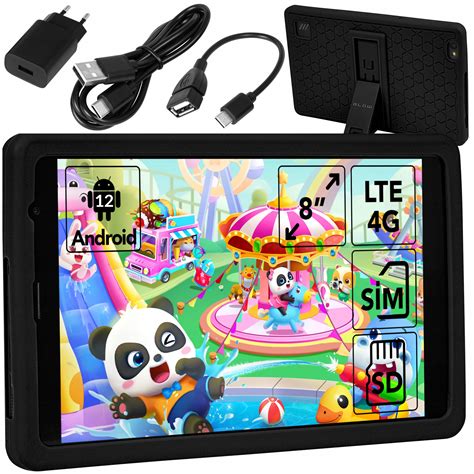 TABLET DLA DZIECI 8 CALI 4G LTE ANDROID ETUI EDUKACYJNY GRY ZABAWKI