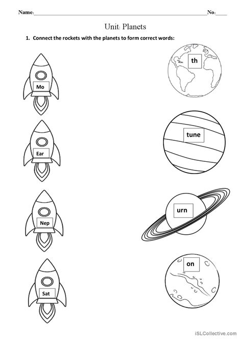 Planets Worksheet For Kindergarten