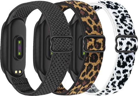 SHIJZWD 3 Pack Elastisch Armband Kompatibel Mit Xiaomi Mi Band 7 Mi