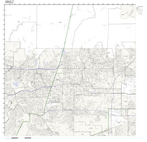 Upland Ca Zip Code Map Not Laminated Office Products