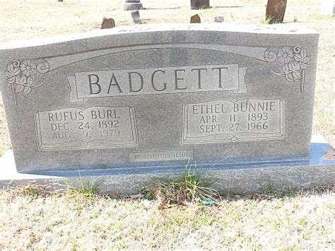 Ethel Bunnie Whitt Badgett 1893 1966 Find A Grave Memorial