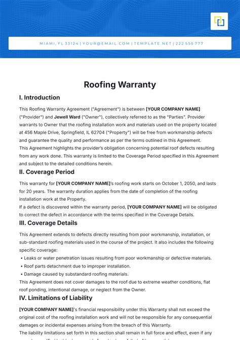 Free Warranty Templates To Edit Online And Print