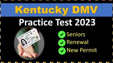 KY Kentucky DMV Permit Practice Test 2023 For Seniors Renewal And New