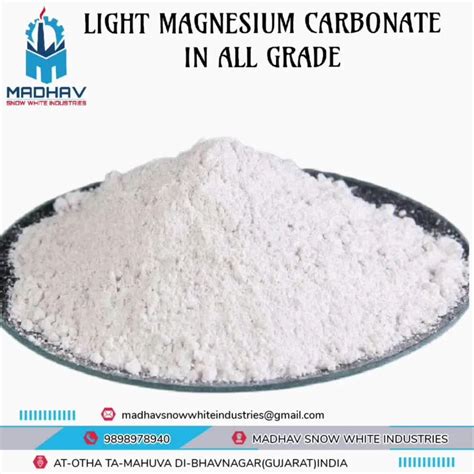 Light Magnesium Carbonate Grade Industrial Grade Packaging Size