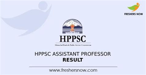 Hppsc Assistant Professor Result 2024 Cut Off Marks Merit List