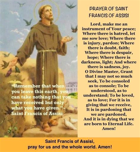 Printable Prayer Of St Francis