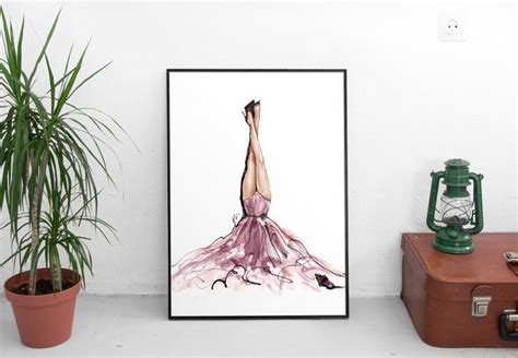 Fashion Wall Art Fashion Prints Vogue Print Fashion Poster Etsy Fashion Wall Art Pink Wall