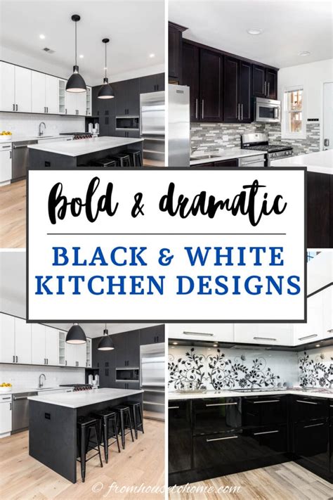 18 Stunning Black And White Kitchen Designs - From House To Home