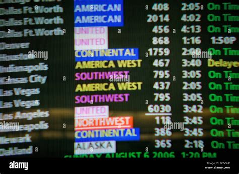 flight information screen stock photo alamy