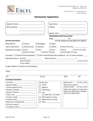 Fillable Online Homeowner Application Hos App Fax Email Print