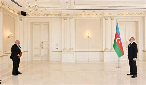 President Ilham Aliyev Receives Credentials Of Incoming Ambassador Of