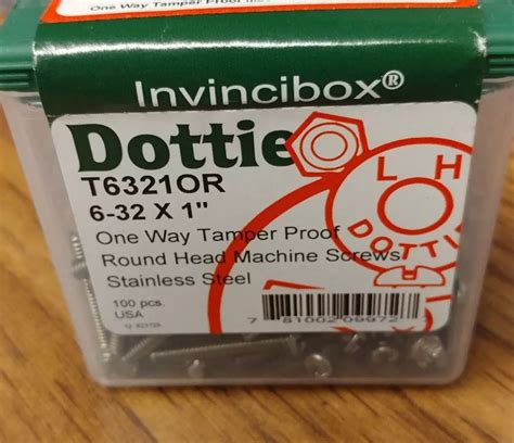 Dottie 632TCS Machine Screw Kit Truss Head PC 4760 6 32