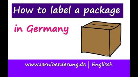 How To Label A Package In Germany Example And Explanation Youtube