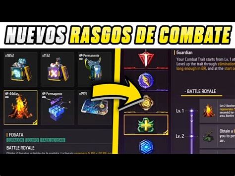 LO QUE NO SABES DE LOS NUEVOS RASGOS DE COMBATE EN FREE FIRE YA