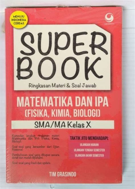 SUPER BOOK RINGKASAN MATERI DAN SOAL JAWAB MATEMATIKA DAN IPA FISIKA