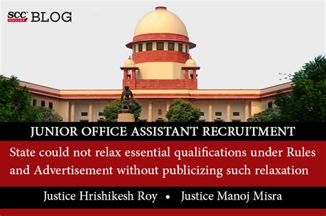 Junior Office Assistant Recruitment State Could Not Relax Essential