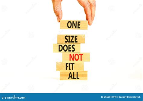 One Size Does Not Fit All Symbol Concept Words One Size Does Not Fit