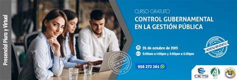 CURSO ESPECIALIZADO CONTROL GUBERNAMENTAL EN LA GESTIÓN PÚBLICA 2019