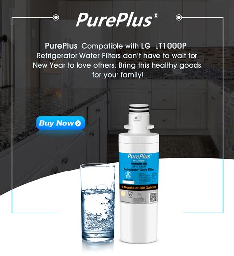 PurePlus MDJ64844601 Refrigerator Water Filter Compatible With LG