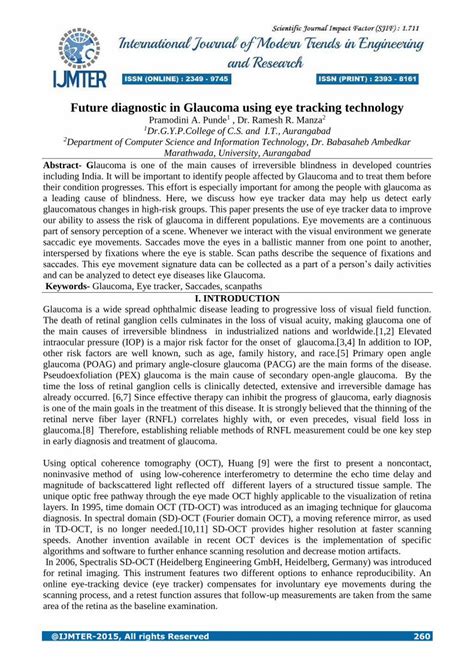 PDF Future Diagnostic In Glaucoma Using Eye Tracking Technology