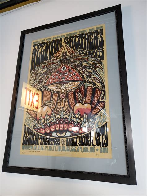 Jeff Wood Allman Brothers Beacon Theatre Nyc Framed Screen Prin